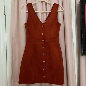 Soft dress, gold button down!